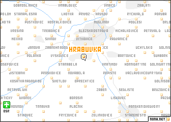 map of Hrabŭvka