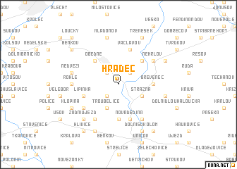map of Hradec