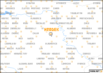 map of Hrádek