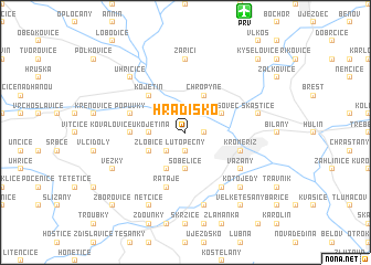 map of Hradisko