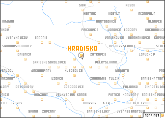 map of Hradisko