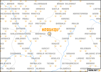 map of Hrádkov