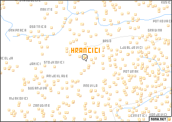 map of Hrančići