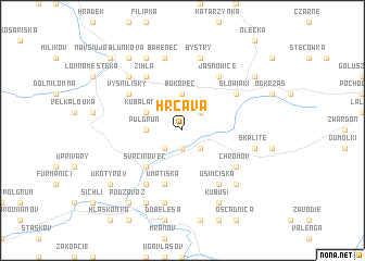 map of Hrčava