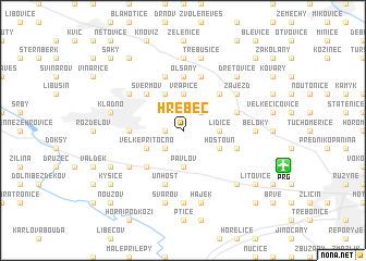 map of Hřebeč