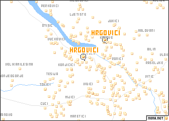 map of Hrgovići