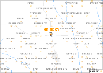 map of Hriadky