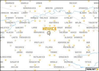 map of Hřivice