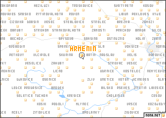 map of Hřmenín