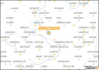 map of Hroszówka