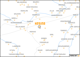 map of Hrsina