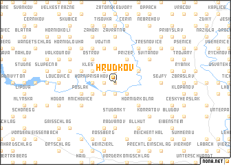 map of Hrudkov