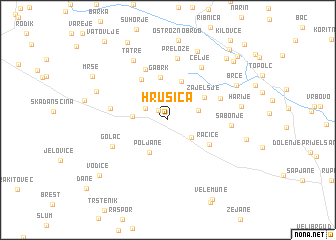 map of Hrušica