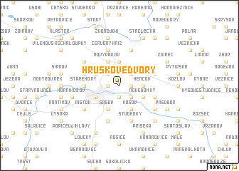 map of Hruškové Dvory