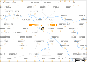 map of Hryniewicze Małe