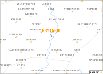 map of Hrytsʼkiv