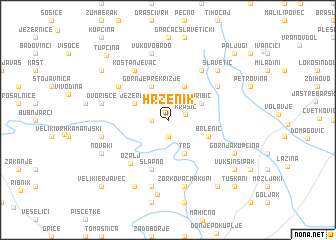 map of Hrženik