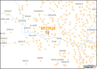 map of Hrzinje