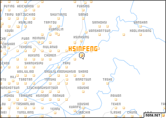 map of Hsin-feng