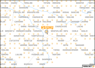 map of Hsiu-hu