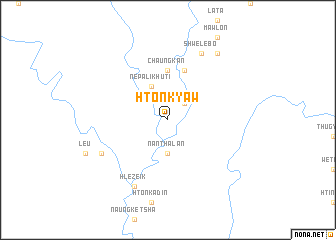 map of Htonkyaw