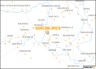 map of Huaca Blanca