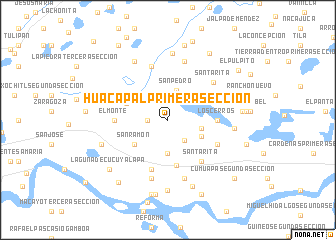 map of Huacapal Primera Sección