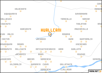 map of Huallcani