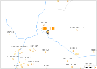 map of Huantán