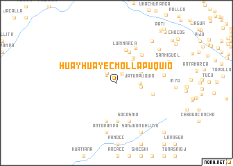 map of Huayhuayec Mollapuquio