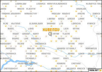 map of Hubenov