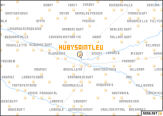 map of Huby-Saint-Leu