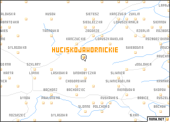 map of Hucisko Jawornickie