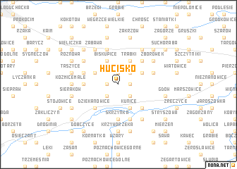 map of Hucisko