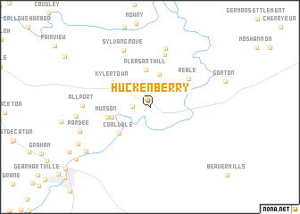map of Huckenberry