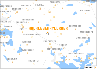 map of Huckleberry Corner