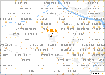 map of Hude