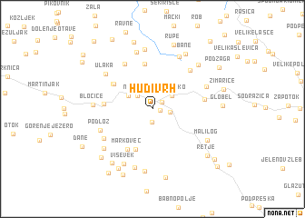 map of Hudi Vrh