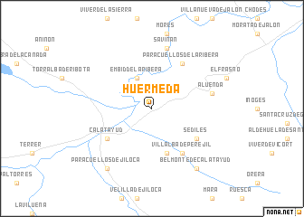 map of Huérmeda