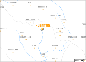 map of Huertas