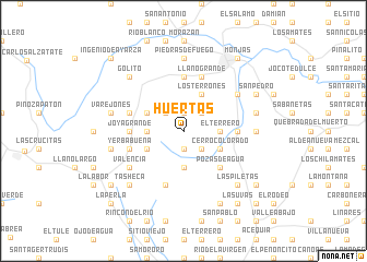 map of Huertas
