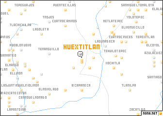 map of Huextitlán