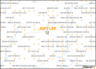 map of Hüffler