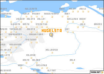 map of Hugelsta