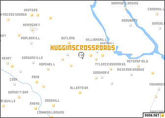 map of Huggins Crossroads