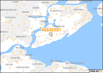 map of Huguenot