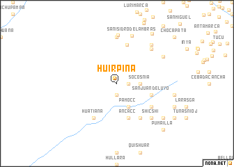 map of Huirpina