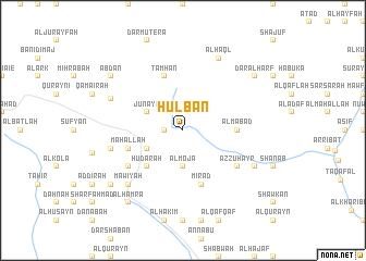 map of Ḩulbān