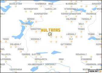 map of Hultanäs