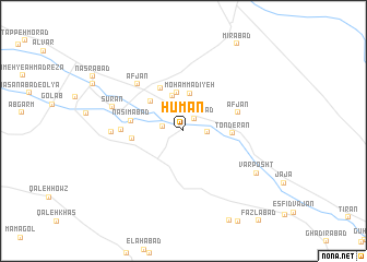 map of Hūmān